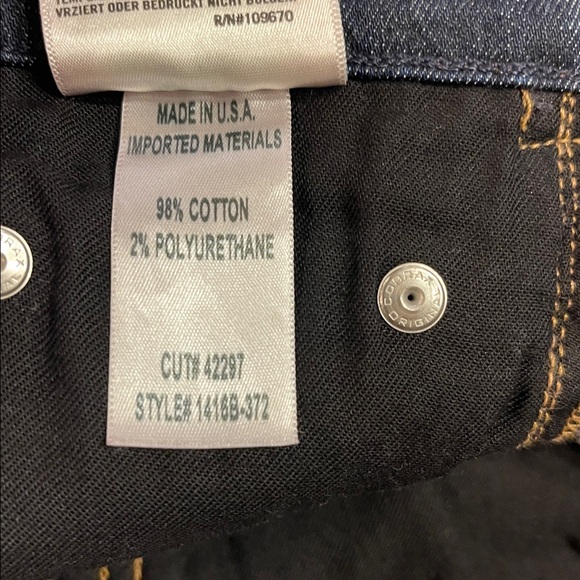 Dark Wash High Rise Skinny Jeans Minimalist Clean Girl Stretch Denim 30 - Picture 10 of 13